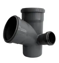 Разклонител PlastBrno PP за канализация пространствен, десен ф 110x110x75 мм, 67.3 °, сив