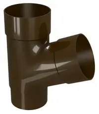 Разклонител PVC Devorex за водосточни тръби  ф 80 мм, 67.5 °, кафяв, Classic 120
