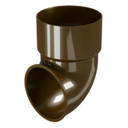 Коляно Devorex за водосточни тръби завършващо ф 80 мм, кафяво, Classic 120 - product - 126 DVR 382