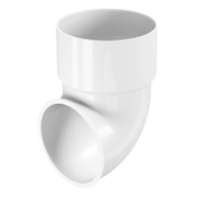 Коляно Devorex за водосточни тръби завършващо ф 80 мм, бяло, Classic 120 - product - 126 DVR 410