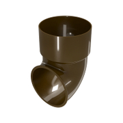 Коляно Devorex за водосточни тръби завършващо ф 100 мм, кафяво, Elegance 140 - product - 126 DVR 445