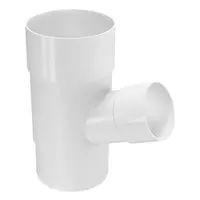 Разклонител PVC Devorex за водосточни тръби  ф 80/50 мм, 67.5 °, бял, Classic 120