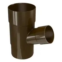 Разклонител PVC Devorex за водосточни тръби  ф 80/50 мм, 67.5 °, кафяв, Classic 120