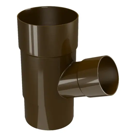 Разклонител PVC Devorex за водосточни тръби  ф 80/50 мм, 67.5 °, кафяв, Classic 120