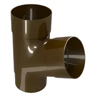 Разклонител PVC Devorex за водосточни тръби  ф 100 мм, 67.5 °, кафяв, Elegance 140