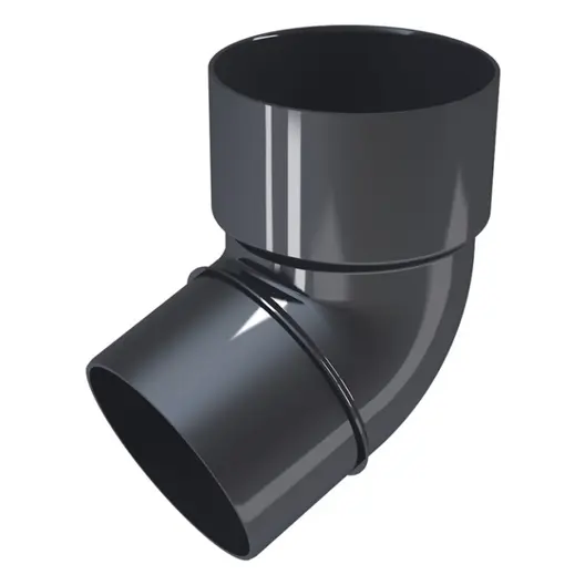 Коляно Devorex за водосточни тръби  ф 80 мм, 67 °, графит, Classic 120