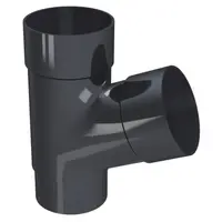 Разклонител PVC Devorex за водосточни тръби  ф 80 мм, 67.5 °, графит, Classic 120