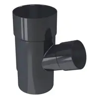 Разклонител PVC Devorex за водосточни тръби  ф 80/50 мм, 67.5 °, графит, Classic 120