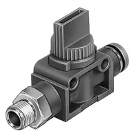 Пневматичен спирателен вентил Festo  -0.95-10 bar, 1/4", 1/4", -0.95-10 bar, HE-2-1/4-QS-8