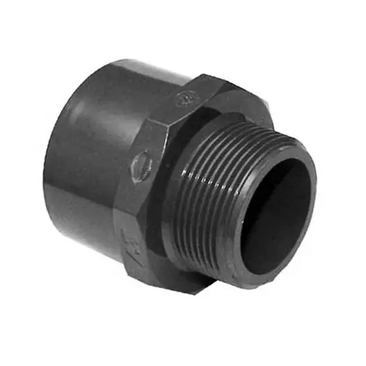 Преход KDN PVC за лепене с външна резба ф 75x63 мм x 2 1/2", 16 bar