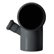 Коляно PP PlastBrno за канализация с уплътнител ляво  ф 110x50 мм, 87.5 °, сив - product - 126 PES 271