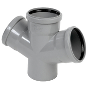 Разклонител Pestan PP за канализация с уплътнител двоен ф 50 мм, 67.5 °, сив - product - 126 PTN 221