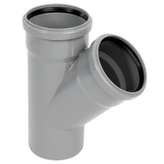 Разклонител Pestan PP за канализация с уплътнител ф 75 мм, 45 °, сив - product - 126 PTN 462