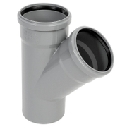 Разклонител Pestan PP за канализация с уплътнител ф 32 мм, 45 °, сив - product - 126 PTN 584