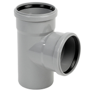 Разклонител Pestan PP за канализация с уплътнител ф 40 мм, 87.5 °, сив - product - 126 PTN 591