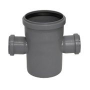 Разклонител Pestan PP за канализация с уплътнител двоен ф 110x50x50 мм, 87.5 °, сив - product - 126 PTN 604
