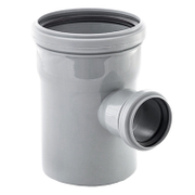 Разклонител Pestan PP за канализация с уплътнител ф 110x75 мм, 87.5 °, сив - product - 126 PTN 602