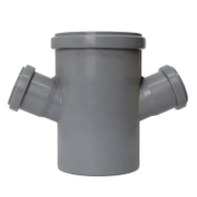 Разклонител Pestan PP за канализация с уплътнител двоен ф 110x50x50 мм, 67.5 °, сив - product - 126 PTN 603