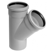 Разклонител Pestan PP за канализация с уплътнител ф 110 мм, 45 °, сив - product - 126 PTN 613