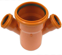 Разклонител PiB PVC за канализация с уплътнител двоен ф 110х50х50 мм, 45 ° - product - 126 URM 071