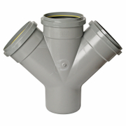 Разклонител Redi PVC за канализация с уплътнител двоен ф 160х160х160 мм, 45 ° - product - 126 URM 614