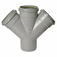 Разклонител Redi PVC за канализация с уплътнител двоен ф 160х160х160 мм, 45 °