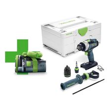 Акумулаторна ударна бормашина Festool   с подарък с 1 батерия без зарядно, 18 V, 5 Ah, 75 Nm, 0-500/0-800/0-2350/0-3600 об./мин, 1.5-13 мм Quadrive TPC 18/4 I-Basic