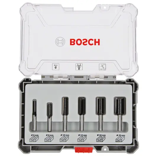 Фрезер за дърво профилен Bosch с карбидни пластини комплект  6 бр., ф 6 мм