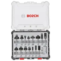 Фрезер за дърво профилен Bosch с карбидни пластини комплект  15 бр., ф 6 мм