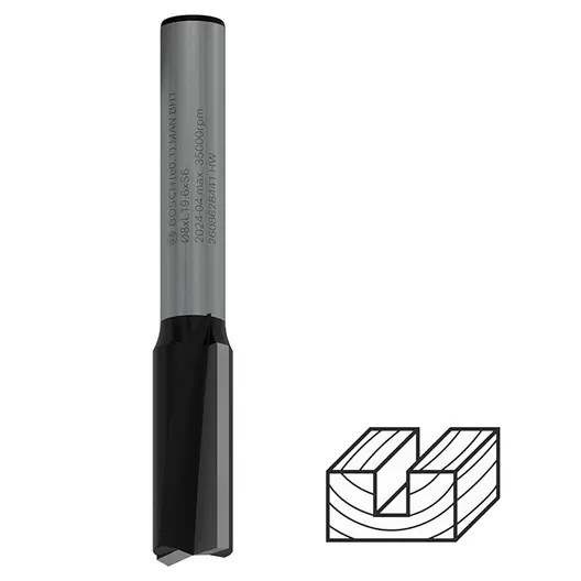 Фрезер за дърво прав Bosch WS с 2 HM режещи ръба  ф 8x19.6/51 мм, ф 6 мм, PRO
