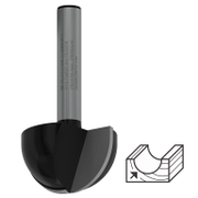 Фрезер за дърво профилен Bosch за жлебове и канали от HW волфрамов карбид  R 12.7 мм, ф 25.4x15.6/48 мм, ф 6 мм, PRO - product - 127 BSH 949