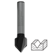 Фрезер за дърво прав Bosch за V-канал от HM с 2 HW пластини  ф 12.7x12.4/45 мм, ф 6.35 мм, PRO - product - 127 BSH 959