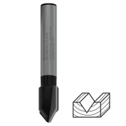 Фрезер за дърво прав Bosch за V-канал от HM с 2 HW пластини  ф 9.5x12.4/45 мм, ф 6 мм, PRO - product - 127 BSH 961