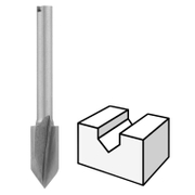 Фрезер за дърво прав Dremel за V-канал от HM с 2 HW пластини  ф 6.4х3.6 мм, ф 3.2 мм, 640 - product - 127 DRM 467