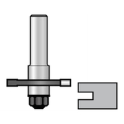 Фрезер за дърво за сглобки HiKOKI - Hitachi профил нут с карбидни пластини с лагер  ф 40х4х58 мм, ф 8 мм - product - 127 HTC 778