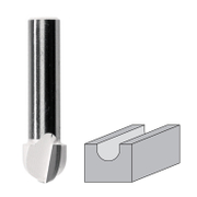 Фрезер за дърво профилен Makita за жлебове и канали от HW волфрамов карбид  R 6.35 мм, ф 12.7х10/41.5 мм, ф 8 мм - product - 127 MKT 614