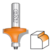 Фрезер за дърво профилен CMT за заоблен профил от WS инструментална стомана с лагер R 6.35 мм, ф 25.4х12.7/54 мм, ф 8 мм, 7/8/938 - product - 127 TEK 293