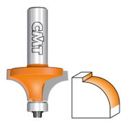 Фрезер за дърво профилен CMT за заоблен профил от WS инструментална стомана с лагер R 12.7 мм, ф 38.1х19 мм, ф 8 мм, 7/8/938 - product - 127 TEK 521