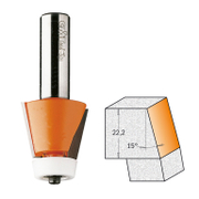 Фрезер за дърво профилен CMT за фаски с карбидни пластини  15 °, ф 31.7х22.2/77 мм, ф 12 мм, 8/966.5 - product - 127 TEK 646