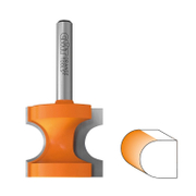 Фрезер за дърво профилен CMT за жлебове и канали от HW волфрамов карбид  R 4.76 мм, ф 22.2х19/50.8 мм, 8 мм, 7/8/954 - product - 127 TEK 856