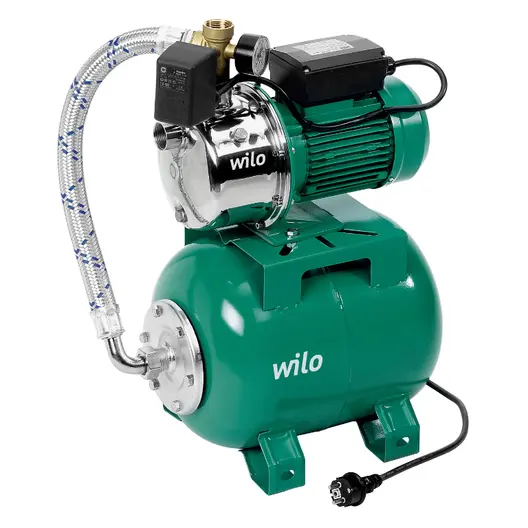 Хидрофорна помпа Wilo с цилиндричен съд  8 м, 5 м3/ч, 24 л, 43 м, 1 ", HWJ 203 X EM 24 L