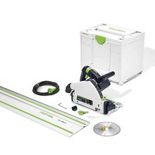 Ръчен потапящ се циркуляр Festool електрически  с подарък шина 1200 W, ф 160 мм, 2000-5800 об./мин TS 55 FEBQ-Plus-FS
