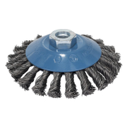 Четка конусовидна за ъглошлайф Bosch от стоманена усукана тел  115 мм, 0.5 мм, M14 - product - 132 BSH 298