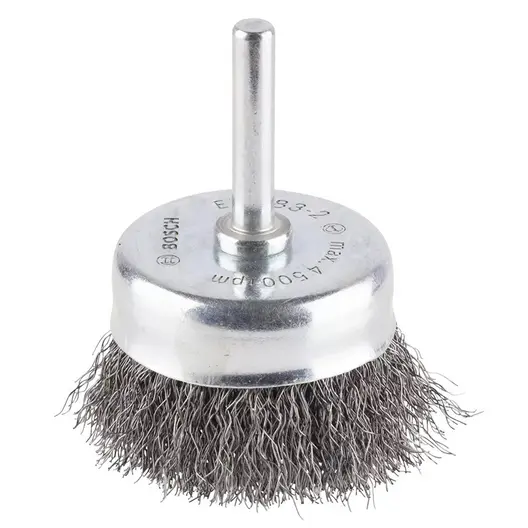 Четка чашковидна за бормашина Bosch от стоманена тел  50 мм, 6 мм, 0.2 мм, PRO Metal clean