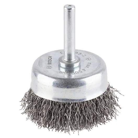 Четка чашковидна за бормашина Bosch от стоманена тел  50 мм, 6 мм, 0.3 мм, PRO Metal clean