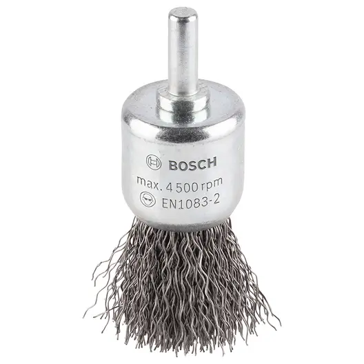 Четка конусовидна за бормашина Bosch от стоманена тел  ф 25 мм, 0.3 мм, PRO Metal clean