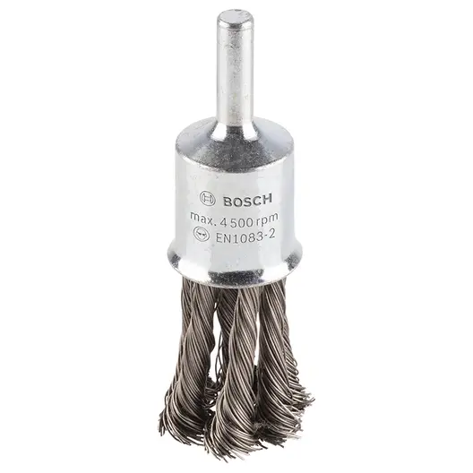 Четка конусовидна за бормашина Bosch от неръждаема усукана тел  19 мм, 0.35 мм, PRO Stainless Steel heavy