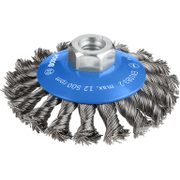 Четка конусовидна за ъглошлайф Bosch от стоманена усукана тел  100 мм, 0.5 мм, M14, PRO Metal heavy - product - 132 BSH 365