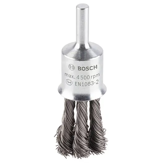 Четка конусовидна за бормашина Bosch от стоманена усукана тел  ф 19 мм, 0.35 мм, PRO Metal heavy
