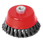 Четка чашковидна за ъглошлайф Raider от стоманена усукана тел  ф 125 мм, 0.5 мм, M14 - product - 132 EMC 059